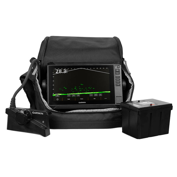 Garmin ECHOMAP UHD2 93SV LiveScope Plus Ice Fishing Bundle LI w/ECHOMAP UHD2 93sv, LiveScope Plus System  Lithium-ion Battery [010-02688-35] - Image 1