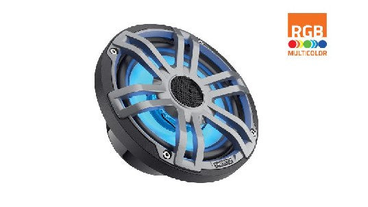 Hertz HEX 6.5 S-LD-G - 6.5" 4 Ohm MARINE SPORT COAX - GREY, RGB | 78040375