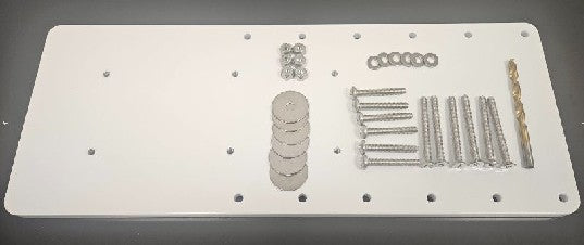 Rhodan Powder Coated White Aluminum Extension Bracket (1/2