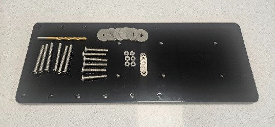 Rhodan Powder Coated Black Aluminum Extension Bracket (1/2